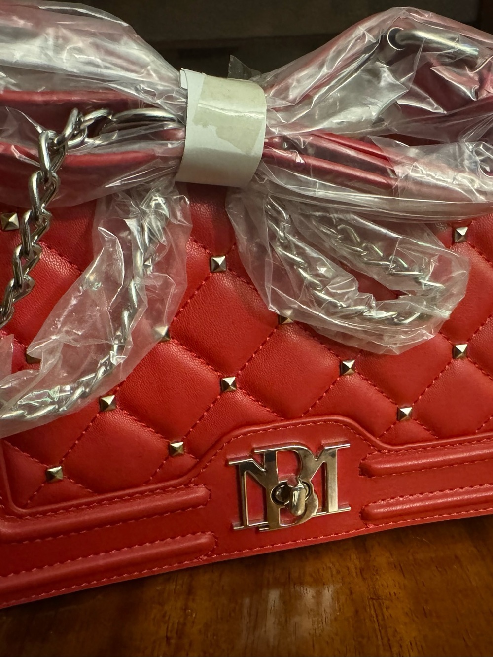 Badgley Mischka red purse